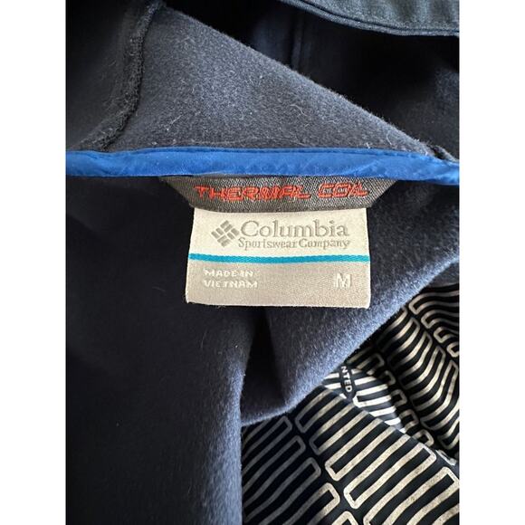 Columbia Men's Thermal Coil Hooded Jacket Coat Blue Medium - Picture 4 of 6